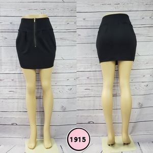 milky way black high waist mini skirt